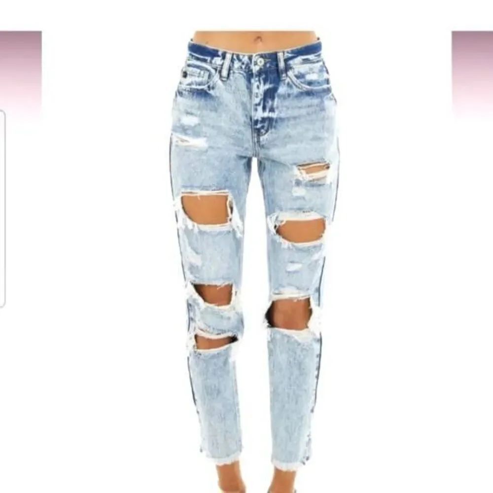 NWT Kancan Acid Wash Boyfriend Jeans 11/29